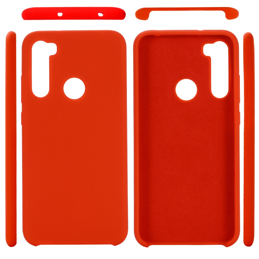 Liquid Silicone Covering for Xiaomi Redmi Note 8 - Red-2