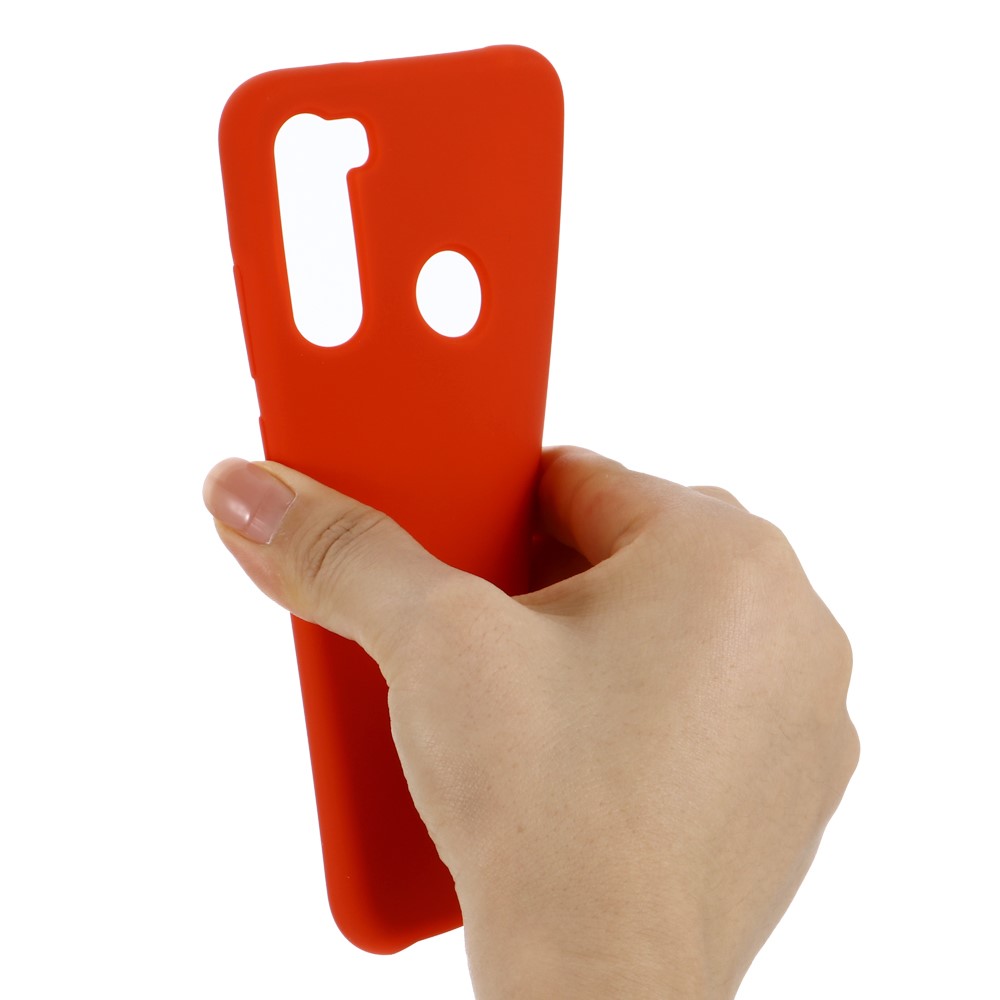 Liquid Silicone Covering for Xiaomi Redmi Note 8 - Red-4