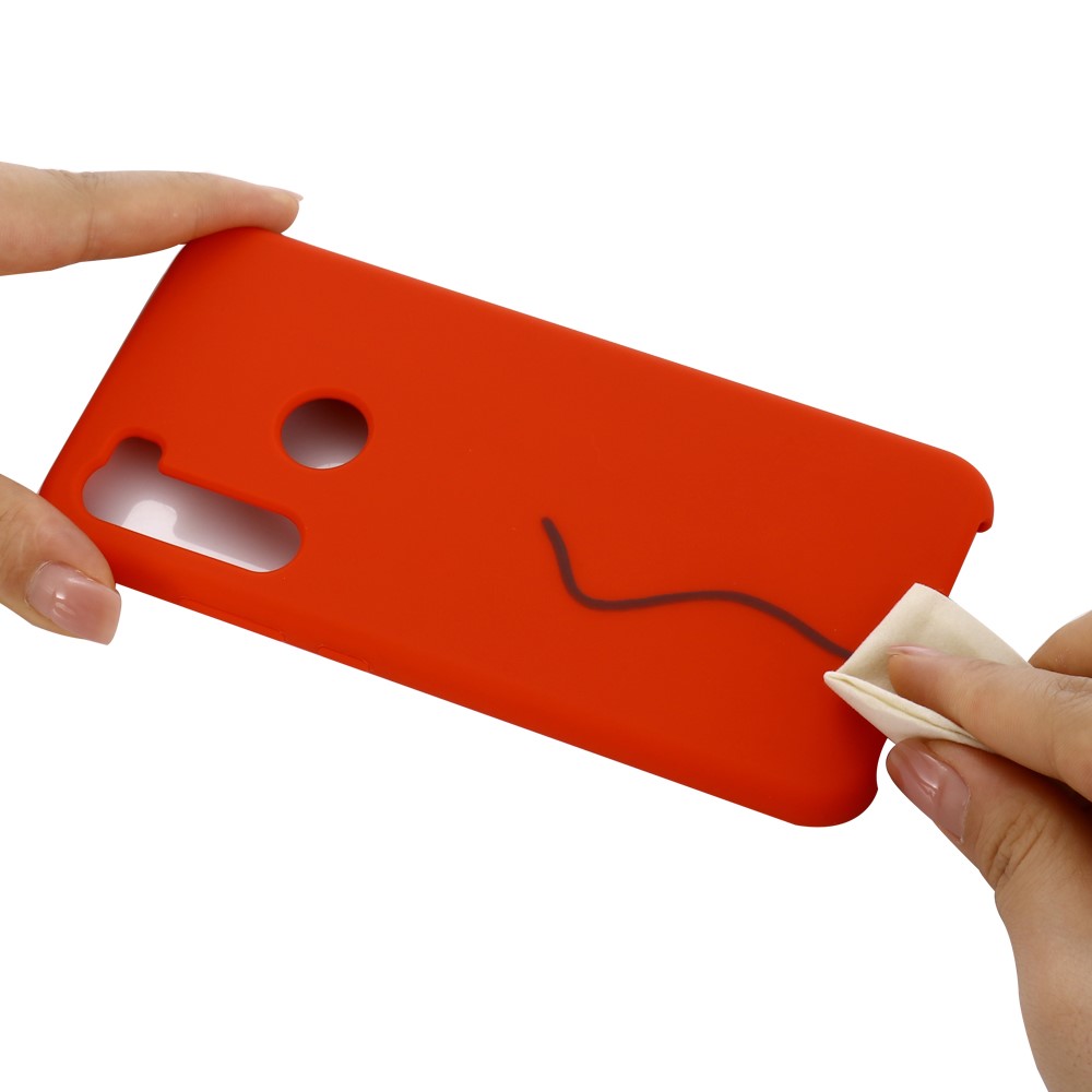 Cubierta De Silicona Líquida Para Xiaomi Redmi Note 8 - Rojo-5