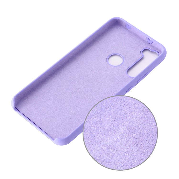 Cubierta De Silicona Líquida Para Xiaomi Redmi Note 8 - Púrpura-3