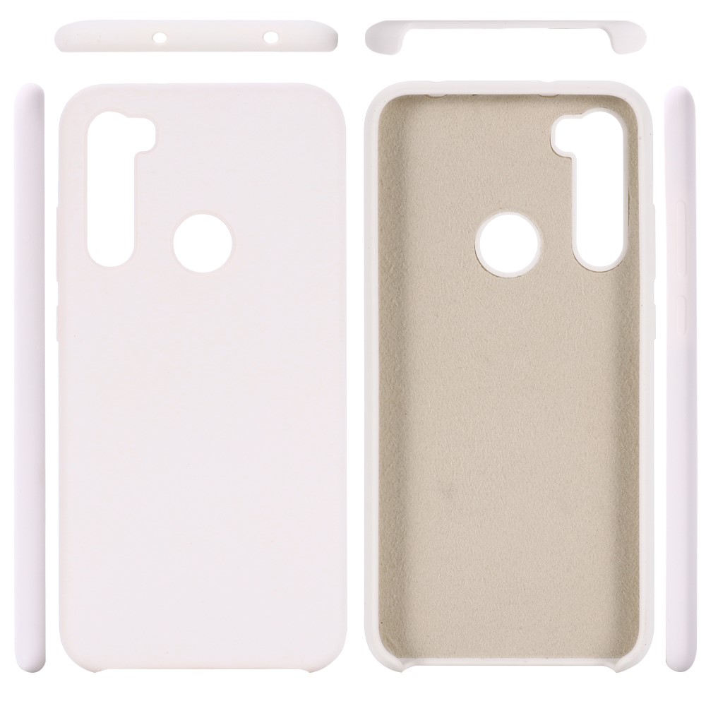 Liquid Silicone Covering for Xiaomi Redmi Note 8 - White-2