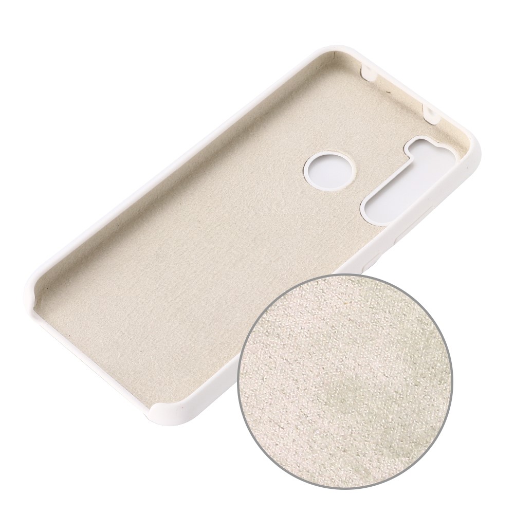 Couvre De Silicone Liquide Pour Xiaomi Redmi Note 8 - Blanc-3