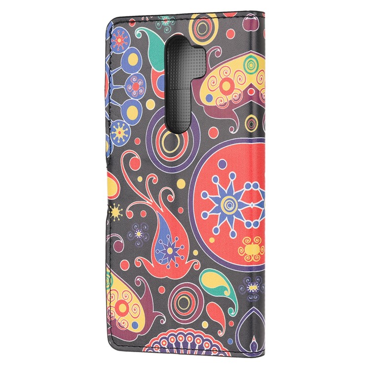 Wallet Leather Stand Case for Xiaomi Redmi Note 8 Pro - Paisley Flowers-3