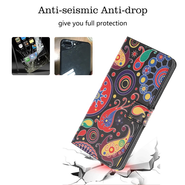 Wallet Leather Stand Case for Xiaomi Redmi Note 8 Pro - Paisley Flowers-5