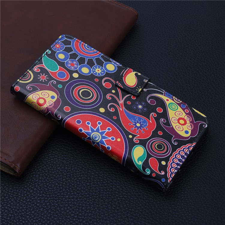 Wallet Leather Stand Case for Xiaomi Redmi Note 8 Pro - Paisley Flowers-6