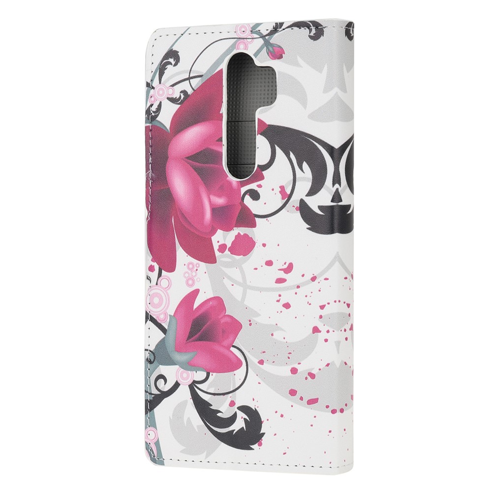 Wallet Leather Stand Case for Xiaomi Redmi Note 8 Pro - Purple Flowers-3
