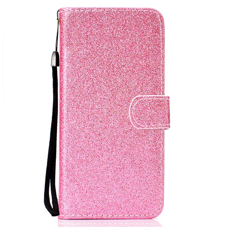 Flash Powder Leather Wallet Case for Xiaomi Mi CC9e / Mi A3 - Pink-2