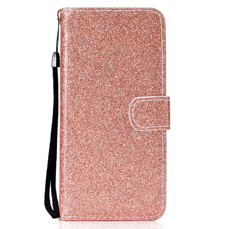Flash Powder Leather Wallet Case for Xiaomi Mi CC9e / Mi A3 - Rose Gold-2