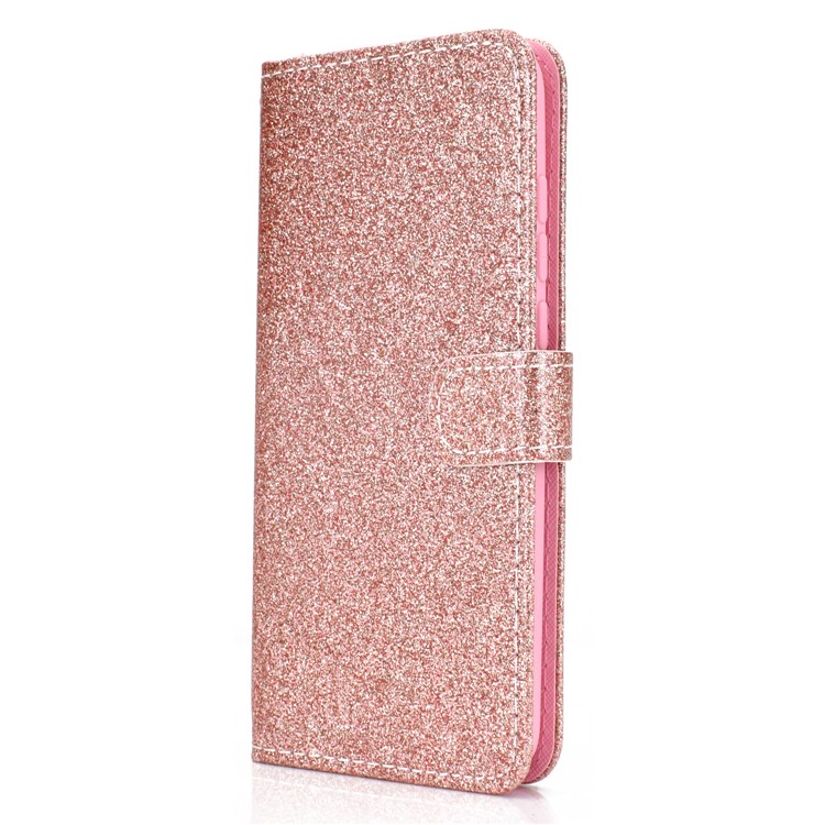 Flash Powder Leather Wallet Case for Xiaomi Mi CC9e / Mi A3 - Rose Gold-3