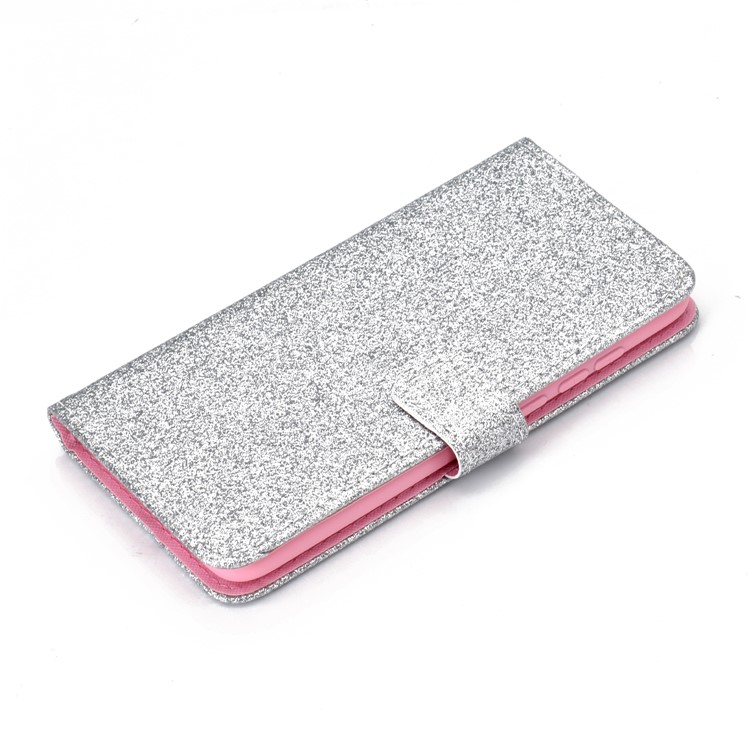 Flash Powder Leather Wallet Case for Xiaomi Mi CC9e / Mi A3 - Silver-6