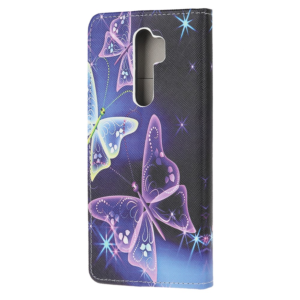 Patrón De Impresión De La Cartera De Cuero De La Textura De La Impresión Para Xiaomi Redmi Note 8 Pro - Mariposas Vívidas-3