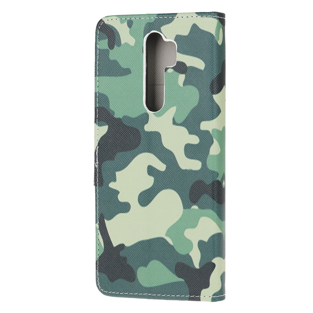 Pattern Printing Cross Texture Leather Wallet Case for Xiaomi Redmi Note 8 Pro - Camouflage Pattern-3