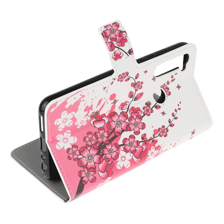 For Xiaomi Redmi Note 8 Phone Case Pattern Printing Wallet Leather Cover with Stand - Plum Blossom-4