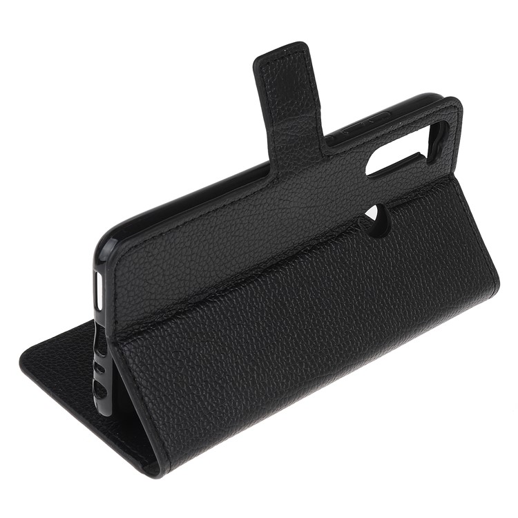 Lichia Capa De Couro Pele Telefone Celular Estande Carteira Para Xiaomi Redmi Nota 8 - Preto-6