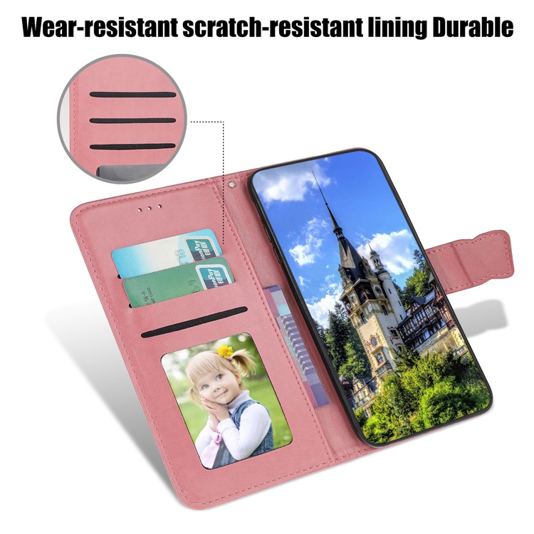 Imprint Flower Butterflies Leather Wallet Phone Cover for Xiaomi Redmi Note 8 Pro - Pink-5