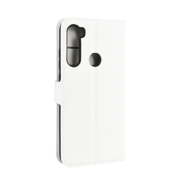 Litchi Skin Leather Wallet Stand Phone Case for Xiaomi Redmi Note 8 - White-6