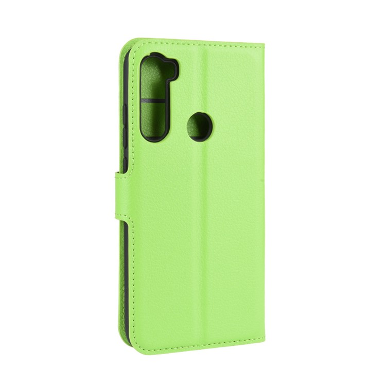 Litchi Skin Leather Wallet Stand Phone Case for Xiaomi Redmi Note 8 - Green-6