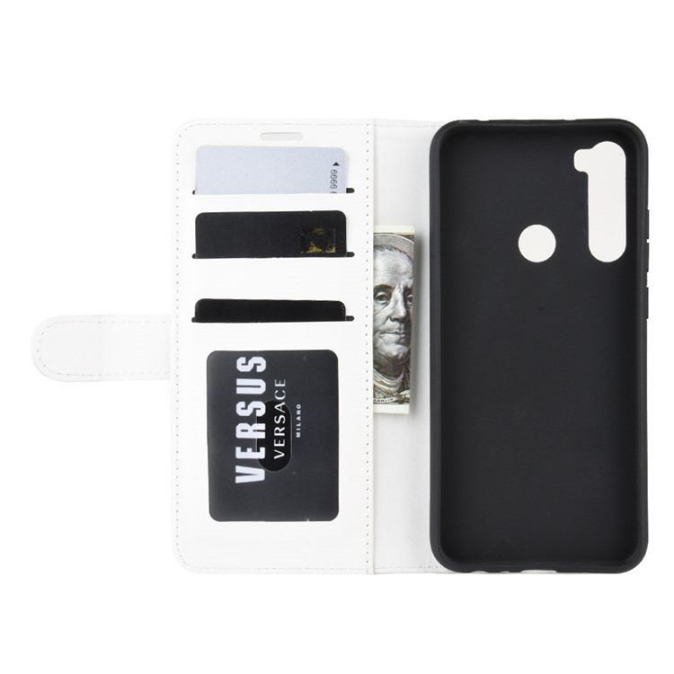 Crazy Horse Texture Wallet Stand Flip Leather Protective Case for Xiaomi Redmi Note 8 - White-5
