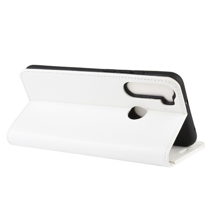 Crazy Horse Texture Wallet Stand Flip Leather Protective Case for Xiaomi Redmi Note 8 - White-7