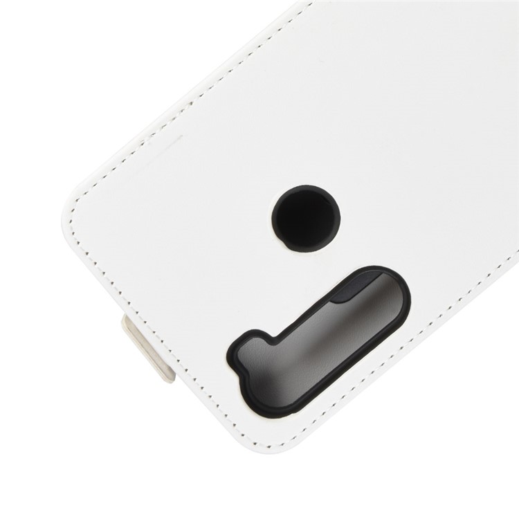Crazy Horse Vertical Flip Leather Phone Casing with Card Holder for Xiaomi Redmi Note 8 - White-3