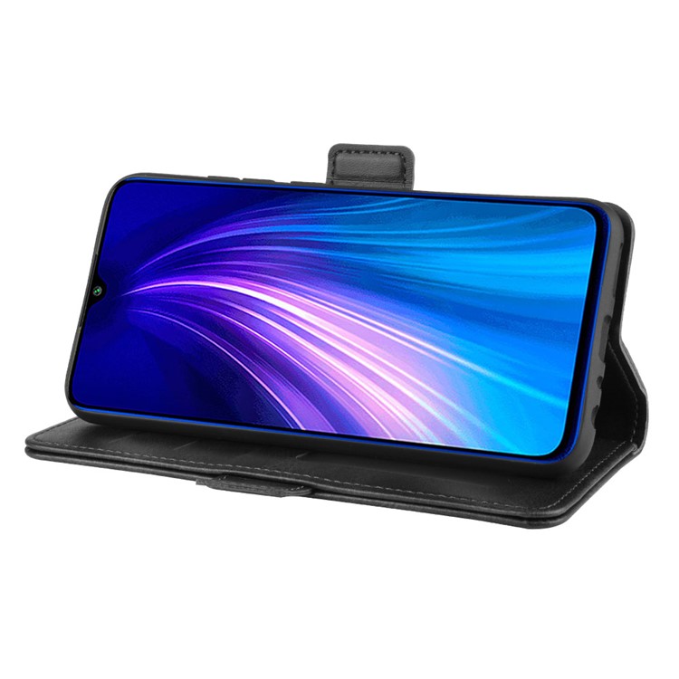 Case de Billetera de Cuero de Adsorción Magnet Para Xiaomi Redmi Note 8 - Negro