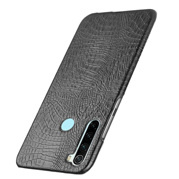 Crocodile Skin PU Leather+Coated PC Hard Casing for Xiaomi Redmi Note 8 - Black-3