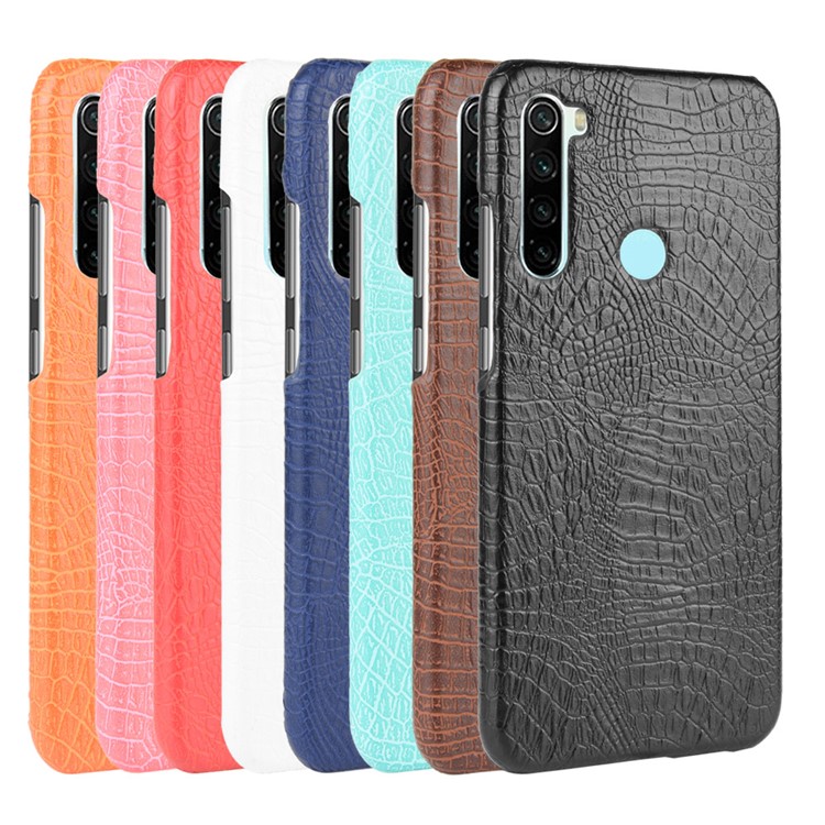 Crocodile Skin PU Leather+Coated PC Hard Casing for Xiaomi Redmi Note 8 - Black-6