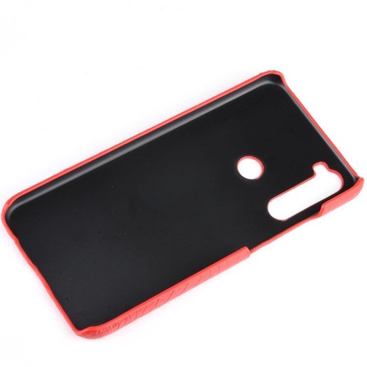 Crocodile Skin PU Leather Coated PC Hard Casing for Xiaomi Redmi Note 8 - Red-6