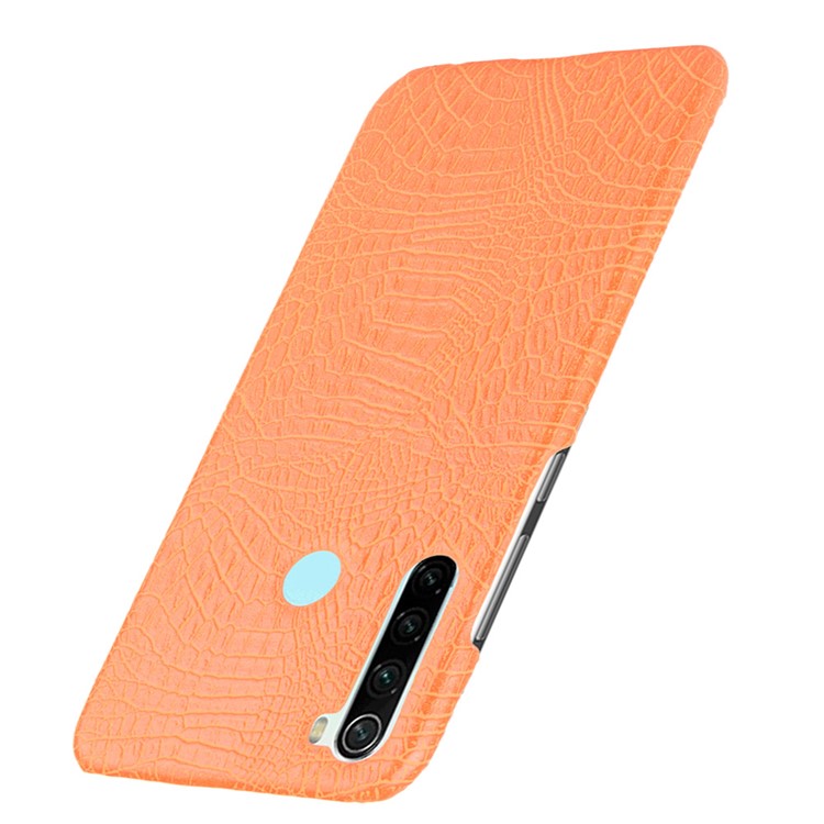 Crocodile Skin PU Leather Coated PC Hard Casing for Xiaomi Redmi Note 8 - Orange-3