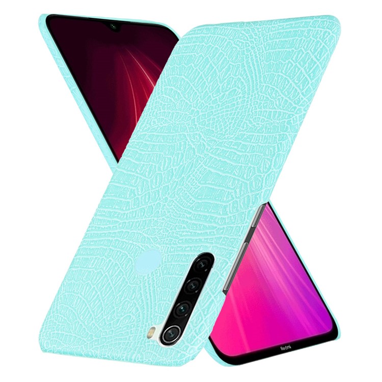 Crocodile Skin PU Leather Coated PC Hard Casing for Xiaomi Redmi Note 8 - Baby Blue-2