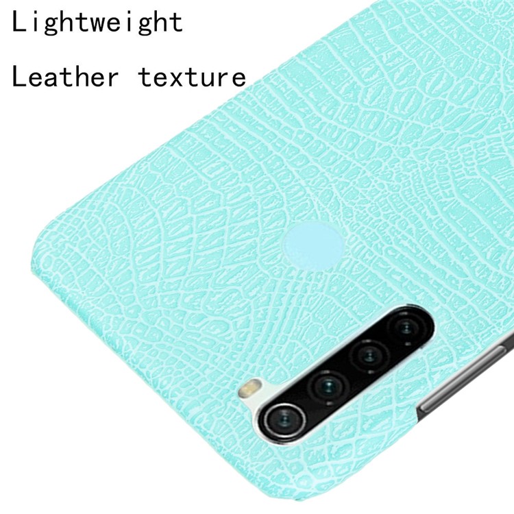 Crocodile Skin PU Leather Coated PC Hard Casing for Xiaomi Redmi Note 8 - Baby Blue-4