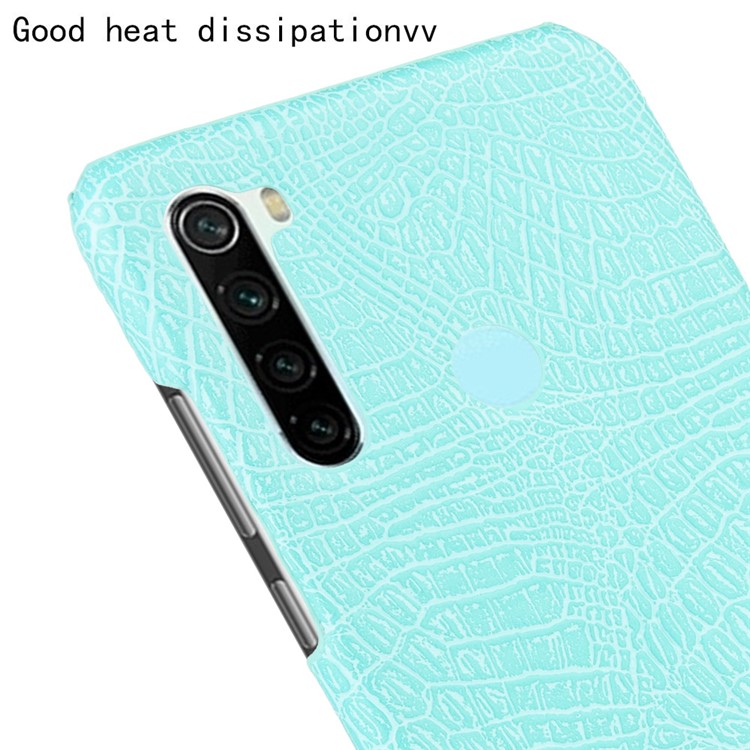 Crocodile Skin PU Leather Coated PC Hard Casing for Xiaomi Redmi Note 8 - Baby Blue-5