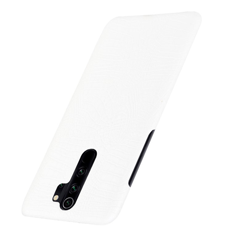 Crocodile Skin PU Leather Coated PC Phone Shell for Xiaomi Redmi Note 8 Pro - White-3