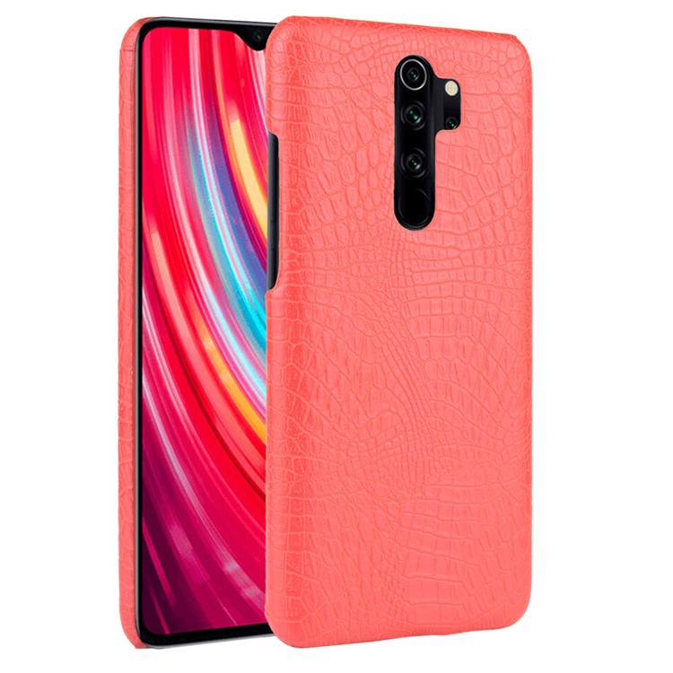 Crocodile Skin PU Leather Coated PC Phone Shell for Xiaomi Redmi Note 8 Pro - Red-1