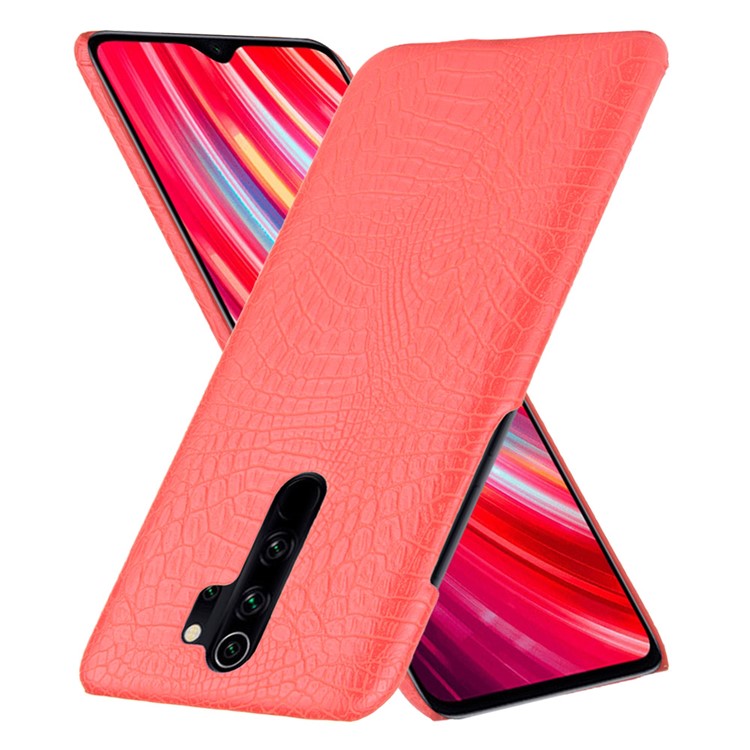 Crocodile Skin PU Leather Coated PC Phone Shell for Xiaomi Redmi Note 8 Pro - Red-2