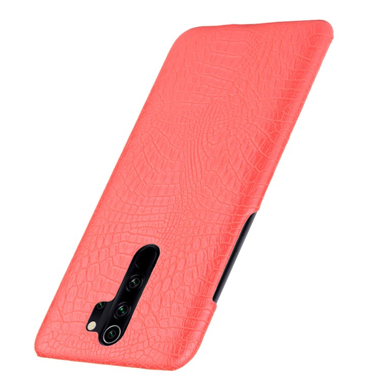 Crocodile Skin PU Leather Coated PC Phone Shell for Xiaomi Redmi Note 8 Pro - Red-3