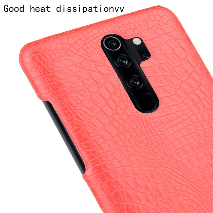 Crocodile Skin PU Leather Coated PC Phone Shell for Xiaomi Redmi Note 8 Pro - Red-5