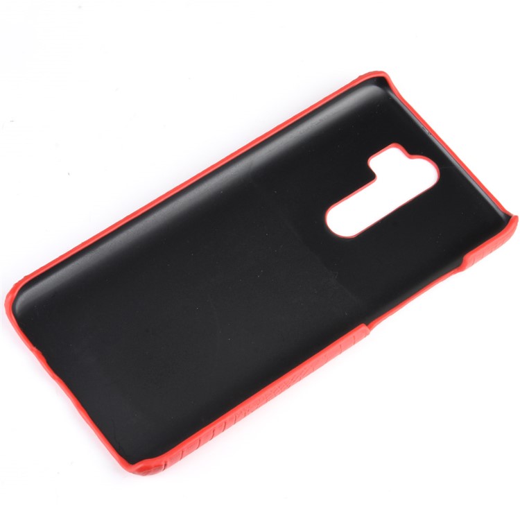 Crocodile Skin PU Leather Coated PC Phone Shell for Xiaomi Redmi Note 8 Pro - Red-6