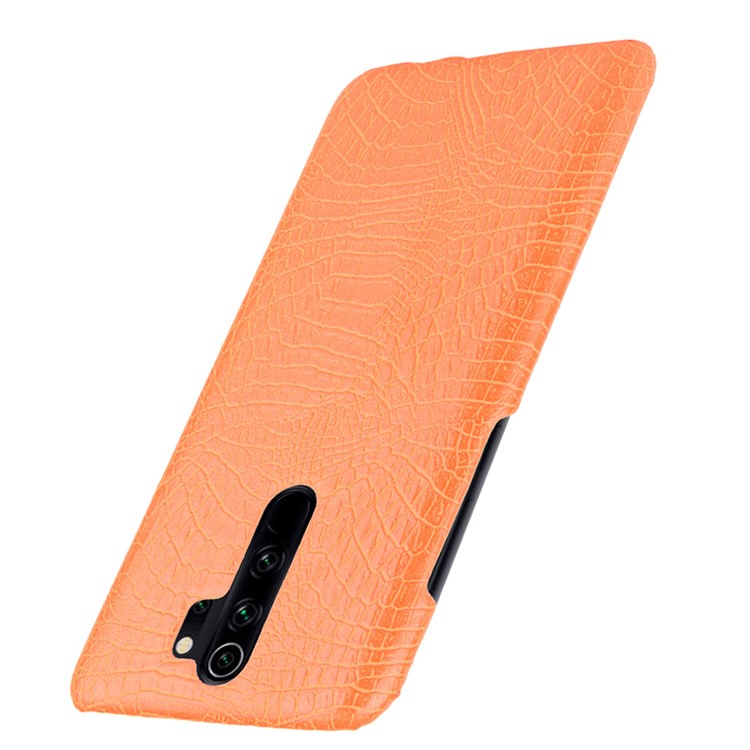Crocodile Skin PU Leather Coated PC Phone Shell for Xiaomi Redmi Note 8 Pro - Orange-3