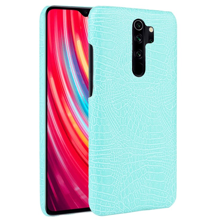 Crocodile Skin PU Leather Coated PC Phone Shell for Xiaomi Redmi Note 8 Pro - Baby Blue-1