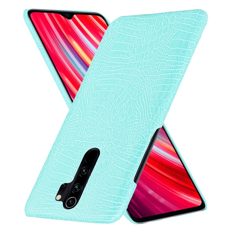 Crocodile Skin PU Leather Coated PC Phone Shell for Xiaomi Redmi Note 8 Pro - Baby Blue-2