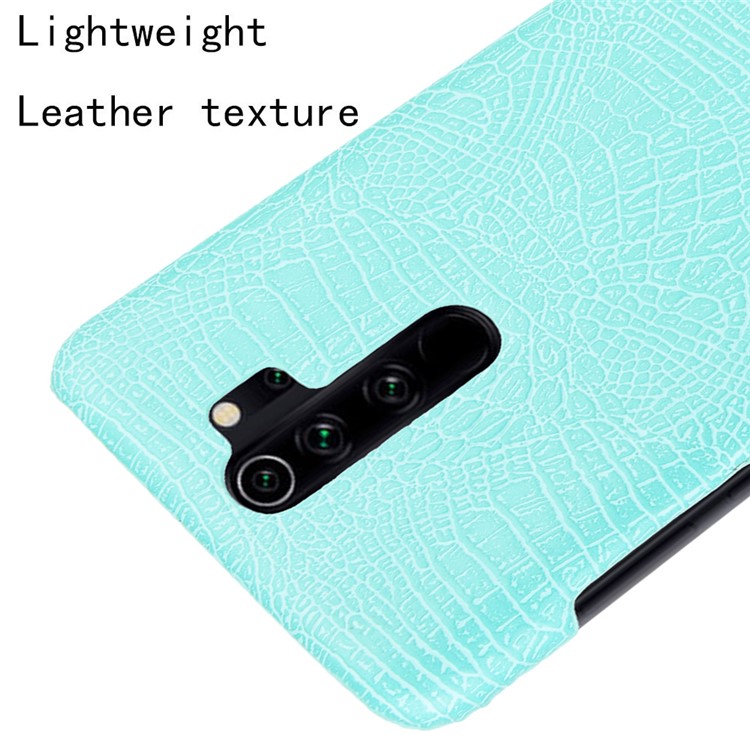 Crocodile Skin PU Leather Coated PC Phone Shell for Xiaomi Redmi Note 8 Pro - Baby Blue-4