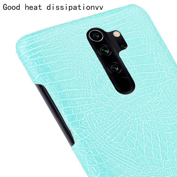 Crocodile Skin PU Leather Coated PC Phone Shell for Xiaomi Redmi Note 8 Pro - Baby Blue-5