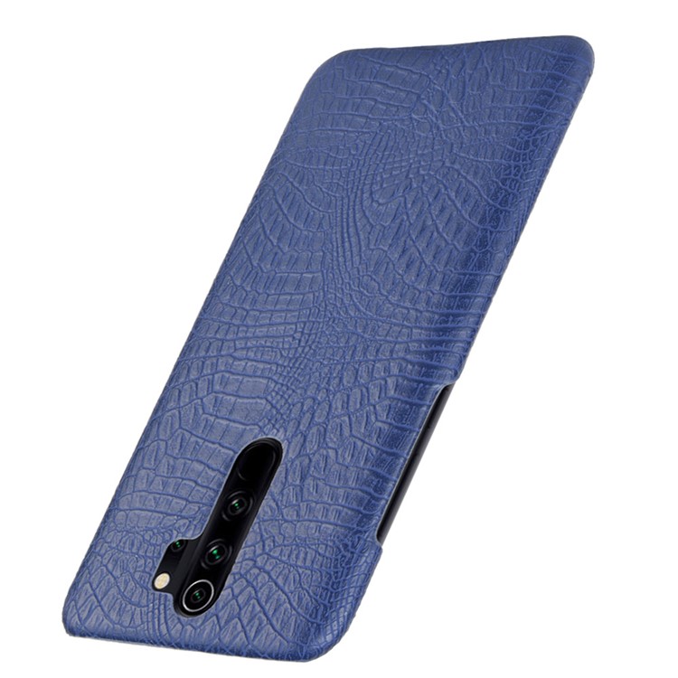 Crocodile Skin PU Leather Coated PC Phone Shell for Xiaomi Redmi Note 8 Pro - Dark Blue-3