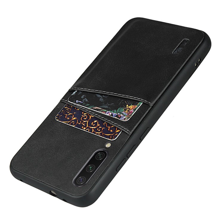 Cubierta de Teléfono Celular de PC de Cuero Con Cuero PU Con Elegante PU Para Xiaomi Mi Cc9e/mi A3 - Negro-4