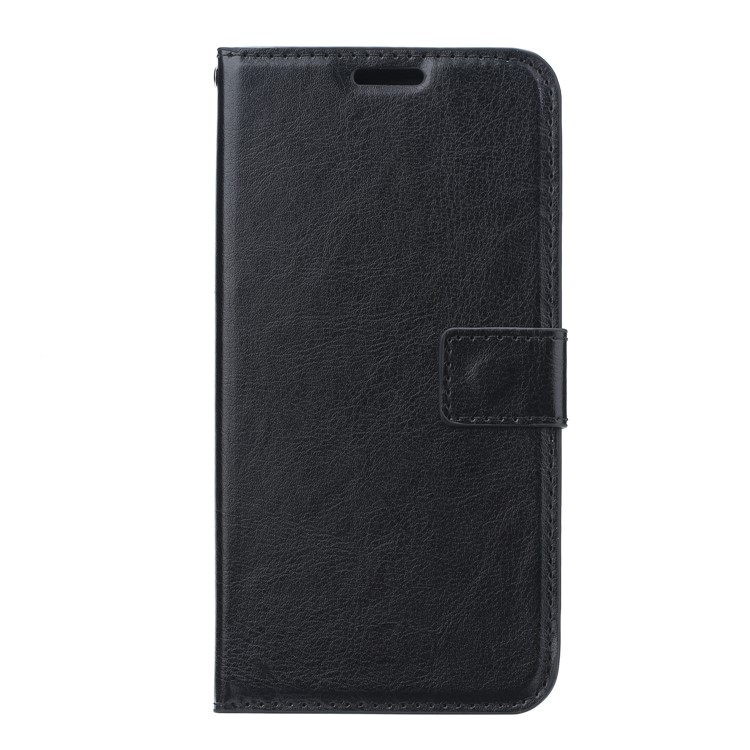 For Xiaomi Redmi Note 8 Crazy Horse Skin Wallet Stand Leather Cell Casing - Black-2