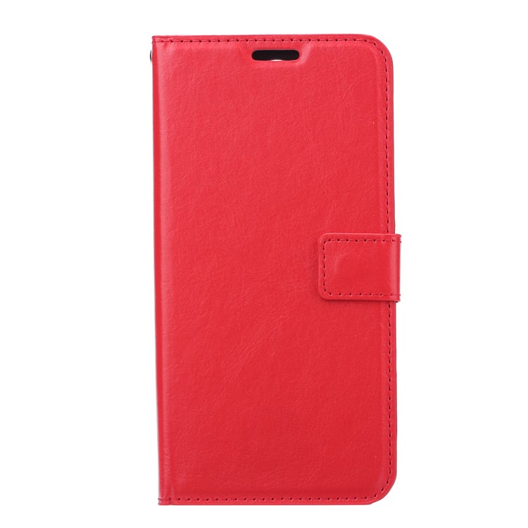 For Xiaomi Redmi Note 8 Pro Crazy Horse Texture Wallet Stand Leather Casing - Red-2