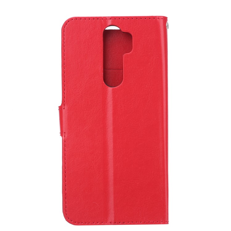 For Xiaomi Redmi Note 8 Pro Crazy Horse Texture Wallet Stand Leather Casing - Red-3