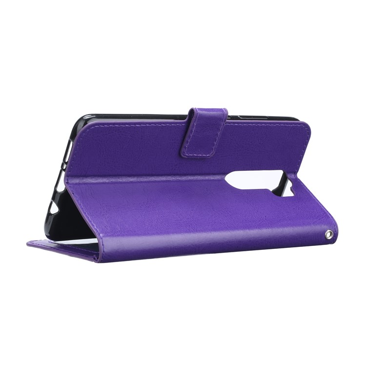 For Xiaomi Redmi Note 8 Pro Crazy Horse Texture Wallet Stand Leather Casing - Purple-5
