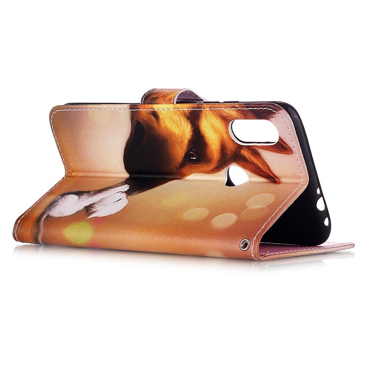 Pattern Printing PU Leather Wallet Protective Case for Xiaomi Redmi Note 7 / Redmi Note 7 Pro (India) / Redmi Note 7S - Cat and Dog-5